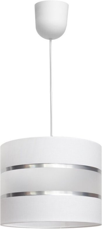 Helen Zylindrische Pendel-Deckenleuchte Weiß, Silber 20cm - Helam