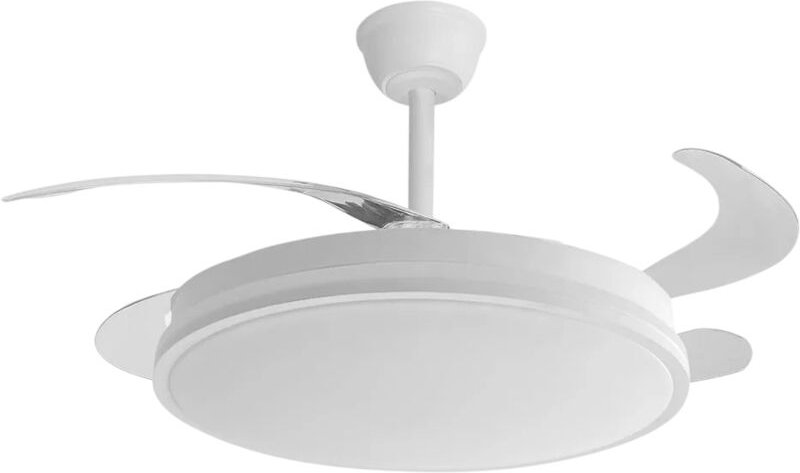 DC-Ventilator Guerrero mit Sommer-/Winterfunktion 44 W, weiß, 4 Flügel, 107D, 4900 lm, 3500–4000–6500 K, Fernbedienung u...