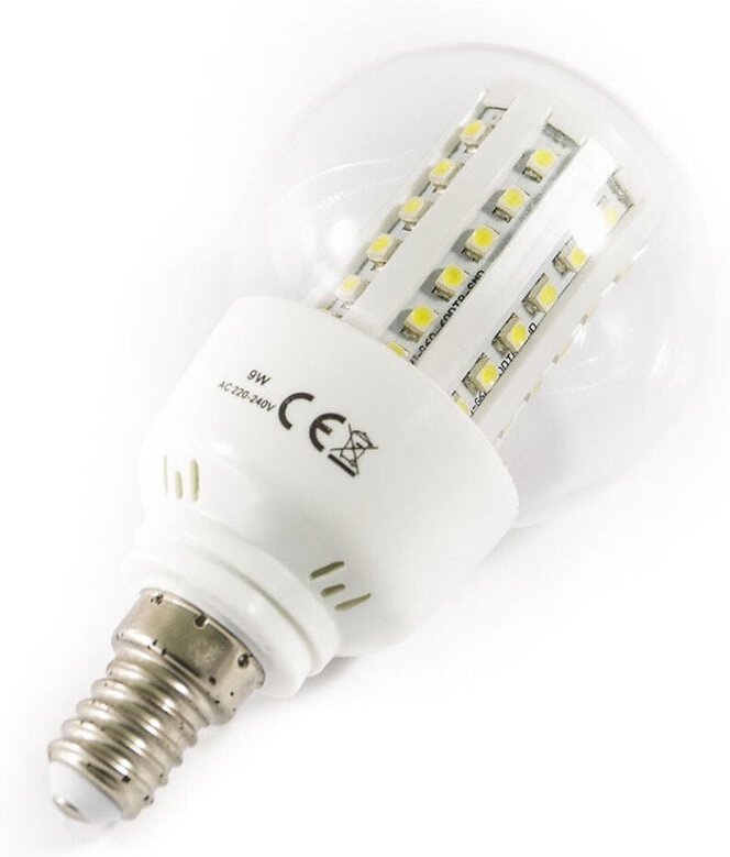 Trade Shop Traesio - Trade Shop - led-lampe mit 60SMD E27 E14 9W lange lebensdauer - warmes und kaltes licht -