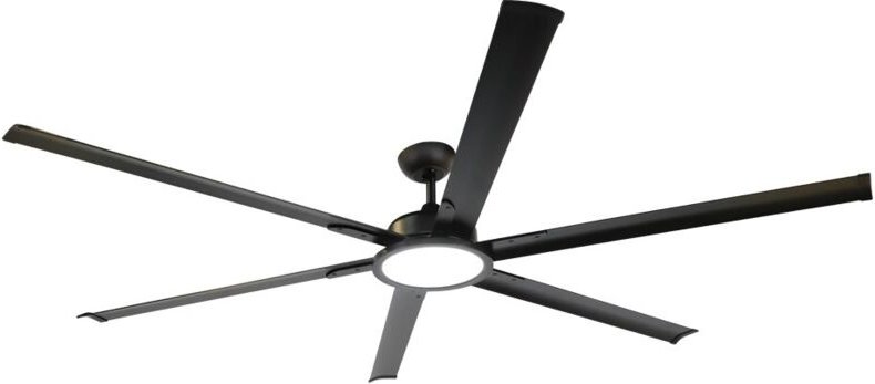 BigBen L Schwarzer LED-Deckenventilator 20 W 2000 lm. CCT Dim