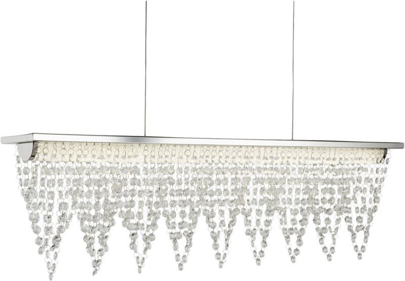 Drape - led 1 Deckenpendelleuchte Chrom, klar mit Kristallen - Searchlight