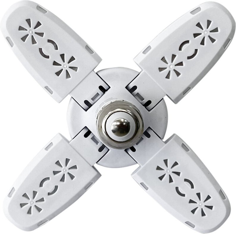 LED-Garagenleuchten - Dimmbare Deckenleuchte, 38W 6000lm 6500K E27/E26 mit 4 verstellbaren Paneelen für Garagen, Werkstä...