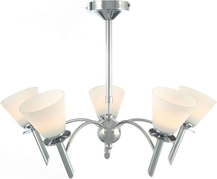 Inspired Kristina Pendelleuchte, 5-flammig, G9, poliertes Chrom