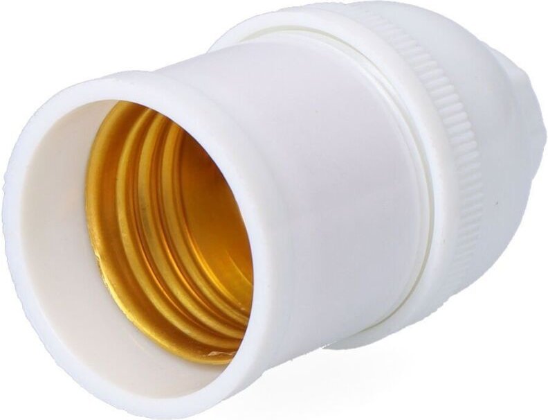 Standard-Lampenfassung E27 in Weiß (eingeschweißt)