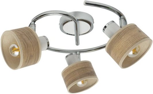 FABRILAMP Nando Deckenleuchte 3xe14 chrom-weiß/mad.clear Verstellbare Strahler 16x35x35 Cm