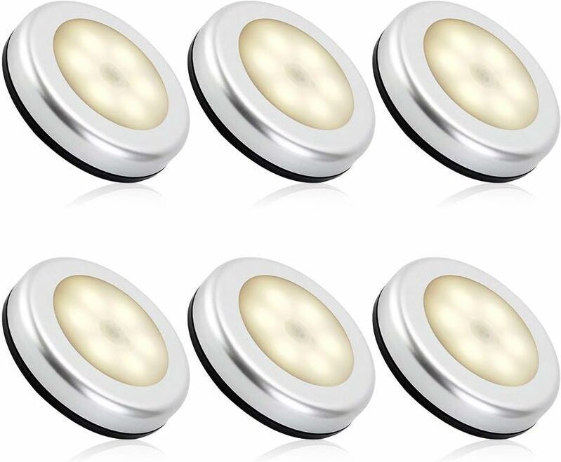 Bewegungsmelder-Nachtlicht für den Innenbereich, batteriebetriebene LED-Bewegungsmelderlampe für Treppen, LED-Beleuchtun...