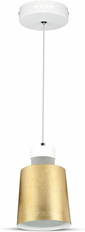 V-TAC 7W Metallzylinder-LED-Kronleuchter in natürlichem Weißgold