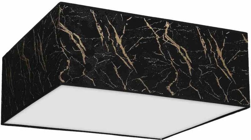 SENSO Schwarz/Gold quadratische Deckenleuchte 3xE27