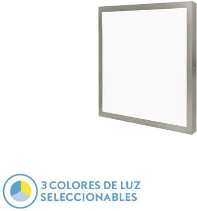 Fabrilamp - Flachbildschirm 36w 3000k-4000k-6500k 3.8x40x40 Cm Nickel 3600lm