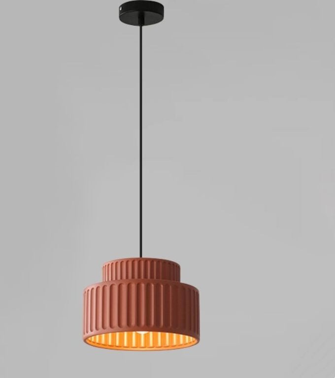 Moderne Hängelampe Höhenverstellbare Kronleuchter Dekoration Pendelleuchte Rot E27 12W Warmweißes Licht - 1Pcs