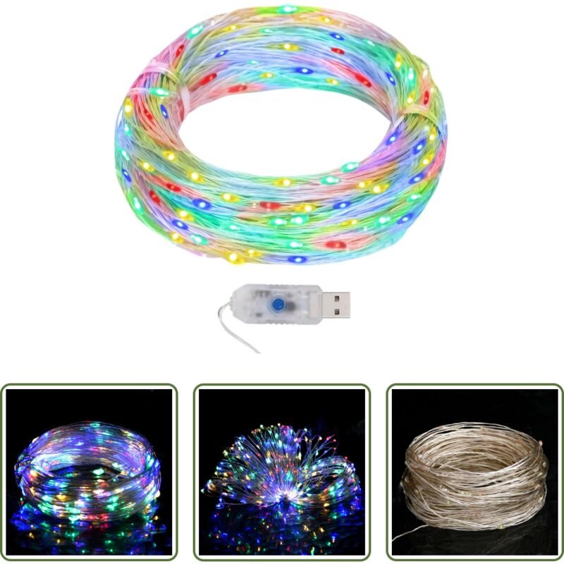 Weihnachtsbeleuchtung - LED-Lichterdraht 40 m 400 LED Mehrfarbig 8 Funktionen