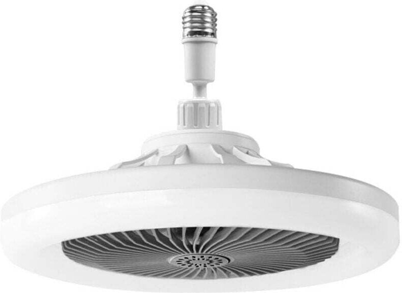 Deckenventilator mit Licht, geräuscharmer Deckenventilator, dimmbare LED-Deckenleuchte E27, 3 Geschwindigkeitsstufen, Ti...