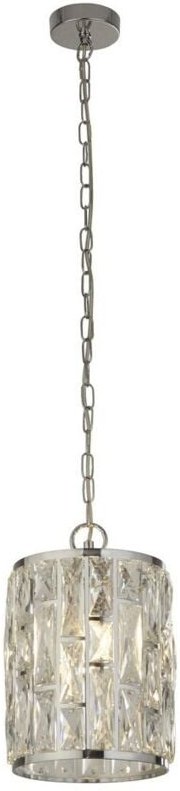 Searchlight - bijou - 1 heller Chrom-Deckenanhänger mit Kristallglas