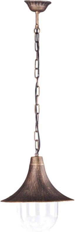 Industrielle Garten-Hängelampe Kaja BOSTON K-8126 SCHWARZ/GOLD