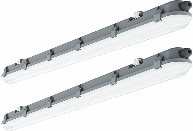 2er Set led Decken Wannenleuchte Lampe Länge 120cm 4000 Kelvin, 4320 Lumen Feucht- und Nassraumleuchte geeignet für Gara...