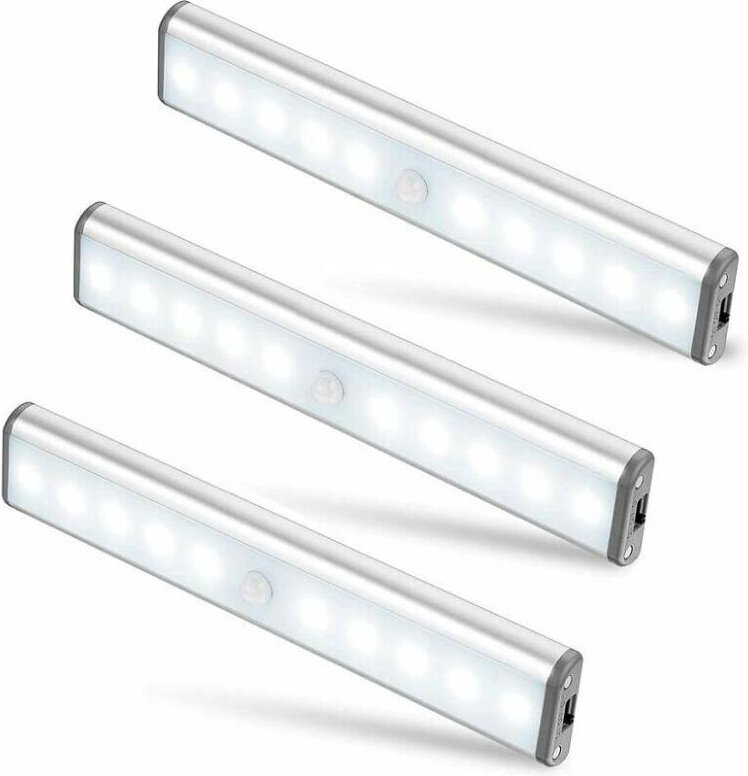 Luz LED, inalámbrica, recargable por USB, magnética, sensor de movimiento, 2 modos de iluminación, portátil. Luces de ar...