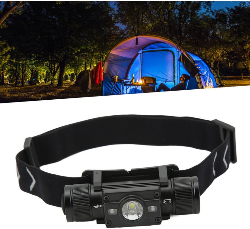 LED-Stirnlampe, superhelle Taschenlampe, USB-aufladbar, IPX6 wasserdichte LED-Stirnlampe für Outdoor-Aktivitäten wie Cam...