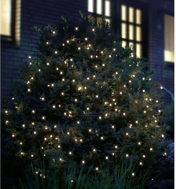 LED Lichternetz 2x2 m 160 LED Lichtnetz 2 x 2 m warmweiß innen außen