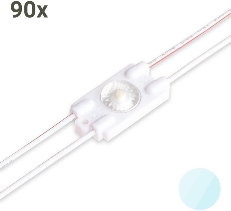 LED Modul 6500K 0,5W 175° 12V IP67 (90 Stück VPE)