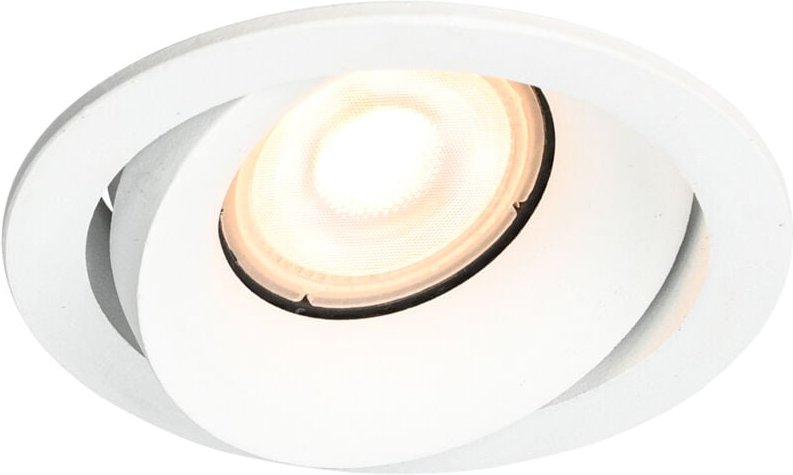 OKER 1 GU10 Einbauleuchte, sandgestrahltes weißes Aluminium, ITALUX DL-26260-GU10-WH