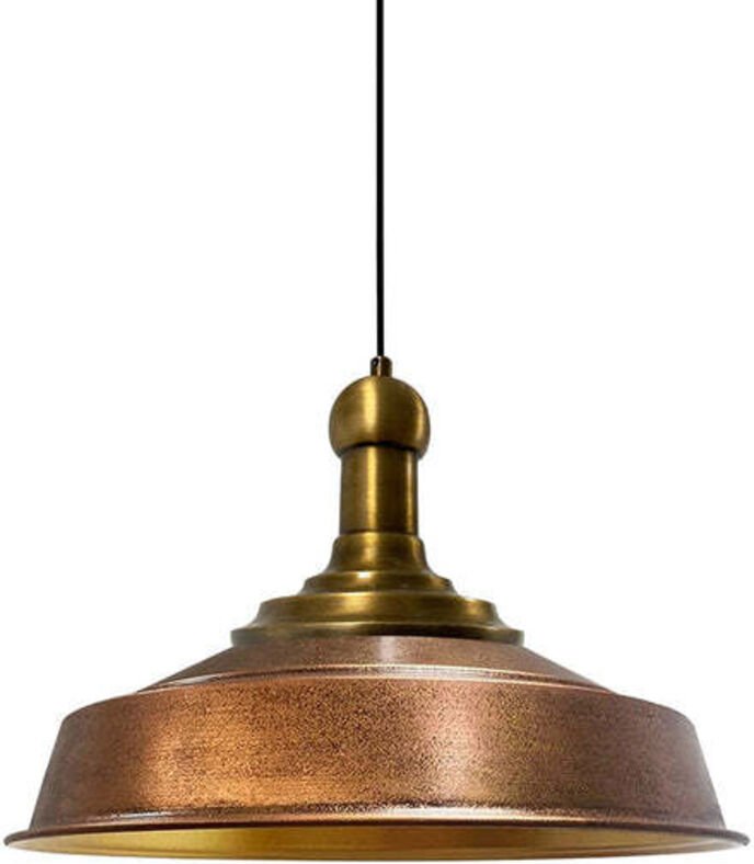 Handbemalte Industrielle Hängeleuchte aus Kupferfarbe Metall – Vintage-Kronleuchter E27 Ø41 cm für Wohnzimmer, Schlafzim...