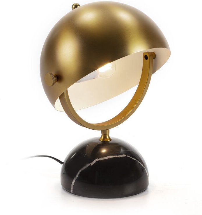Tischlampe 28X28X38 Schwarzer Marmor/Goldenes Metall