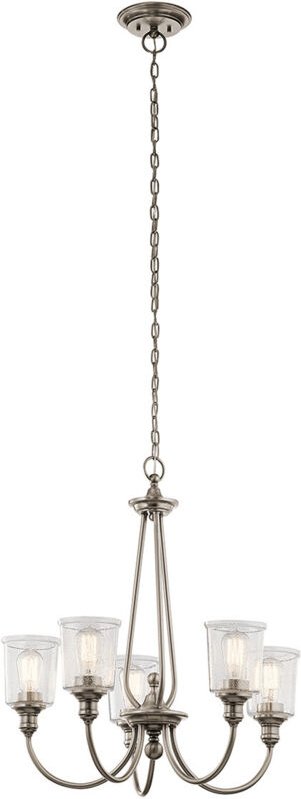 Waverly 5 Light Kronleuchter, Classic Zinn, E27 - Elstead