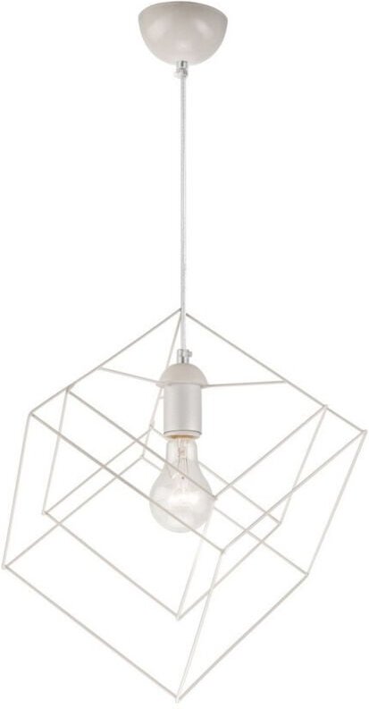 Lamkur Drahtgestell-Pendel-Deckenleuchte Weiß, 1x E27