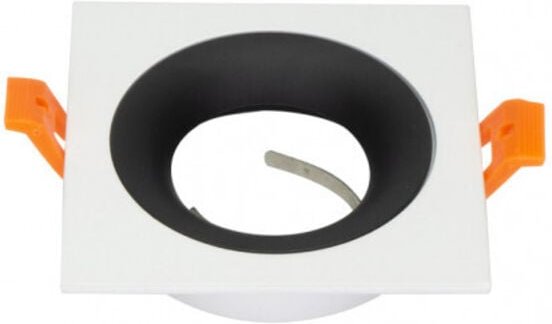 Fabrilamp - fab 14448CU26 Vertiefte Anou 1xgu10 Quadratisch Weiß/Schwarz 2x9,2x9,2 Cm 8 De Corte.c/portalalampara