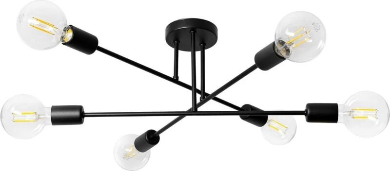 Orno SOLO 6P E27 Hängeleuchte Schwarz Modern