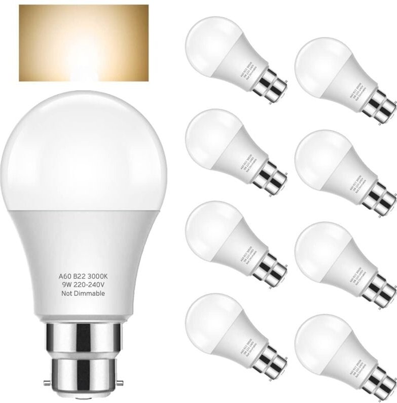 LED-Lampen für die Heimbeleuchtung, energiesparende LED-Nachtmarkt-Straßenleuchten, 9 W, E27, warmweiß3500K