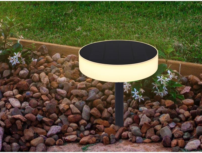 Solarleuchte mit abnehmbaren Erdspieß, auch zur Wandmontage geeignet Ø15cm