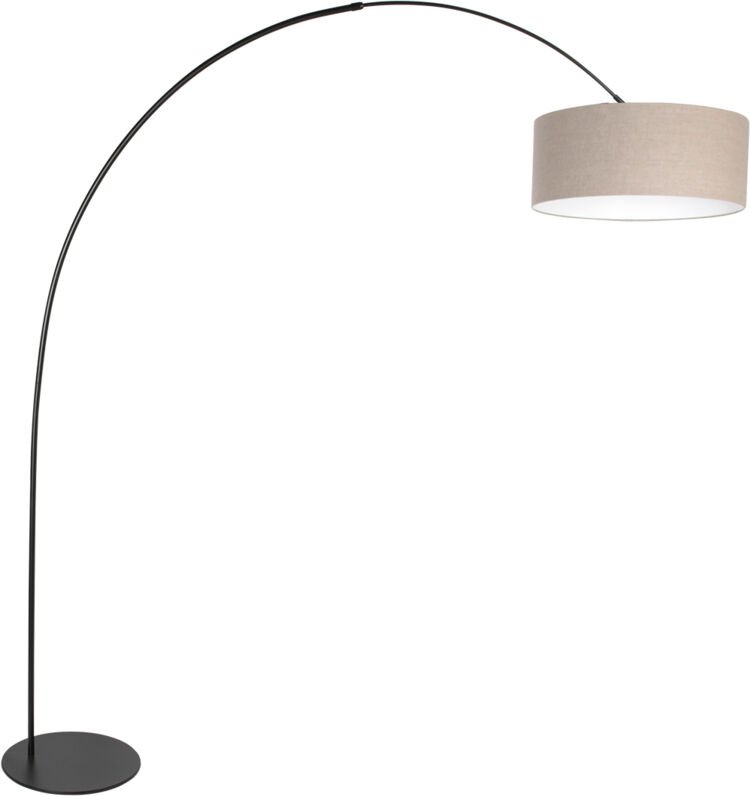 Anne Lighting - stehlampe - Curve - grau schwarz - metall -