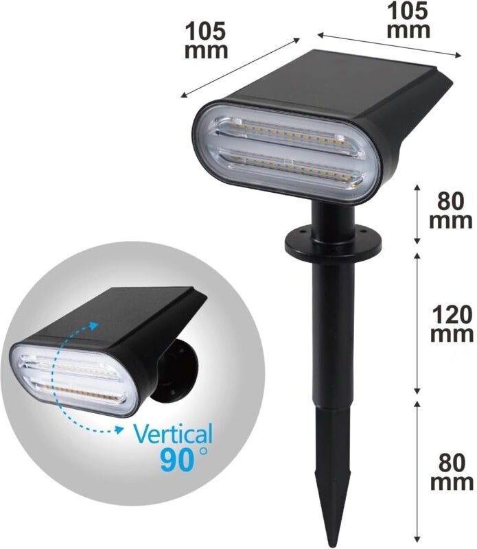Solar Gartenlampen 8 Farben Wasserdicht Bewegungsmelder 2 Stück