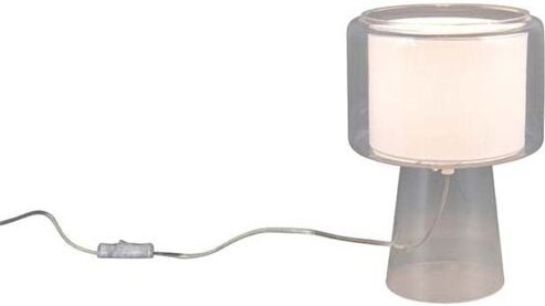 Tischleuchte Beistelllampe Leselampe Glas Transparent E14 Fassung H 29 cm