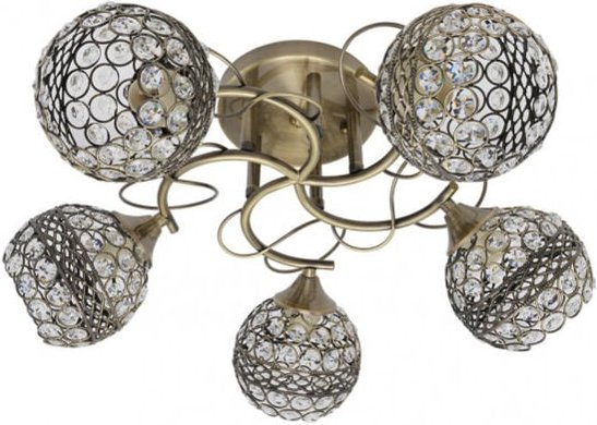 Fabrilamp - Lampe mit 5 Lampenschirmen de copens de Kristallglas Modell lalibela