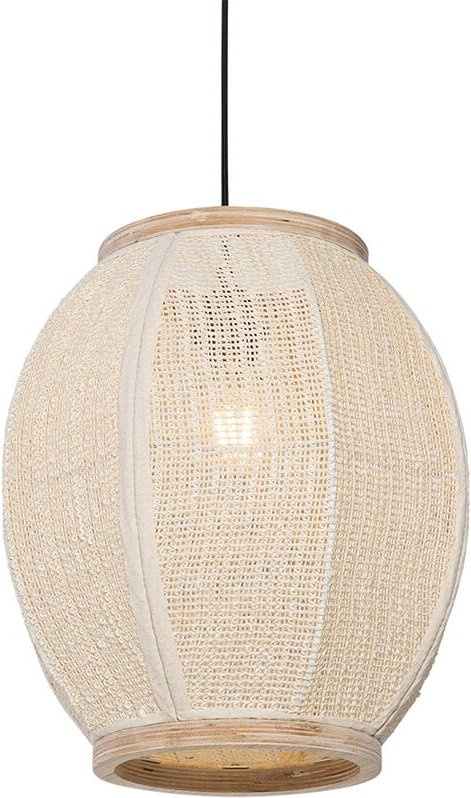 Orientalische Hängelampe Naturstoff 35 cm - Rob