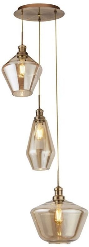 Searchlight MIA - 3 Licht Cluster Drop Decke Anhänger Champagner Glas
