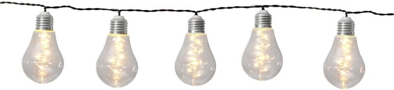 Trading Solar-Lichterkette Glow, 10 Leuchtmittel, Transparent, led, Warmweiß, Innenraum, Außenbereich, 1,8 Meter - Star