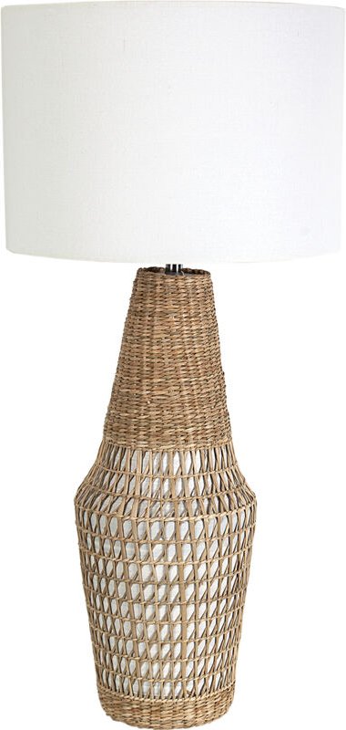 Bambuslampe/Natufasern. C/Bildschirm 38x38x80cm