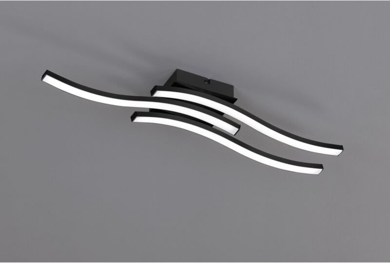 Iperbriko - Moderne Deckenleuchte 3 LED-Wellenstäbe 3000k Route Black Trio Lighting