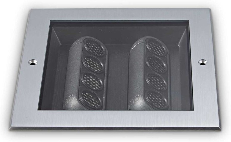 Taurus Integrierte LED-Bodeneinbauleuchte für den Außenbereich, quadratisch, Stahl, 1300 lm, 3000 k, IP67 - Ideal Lux