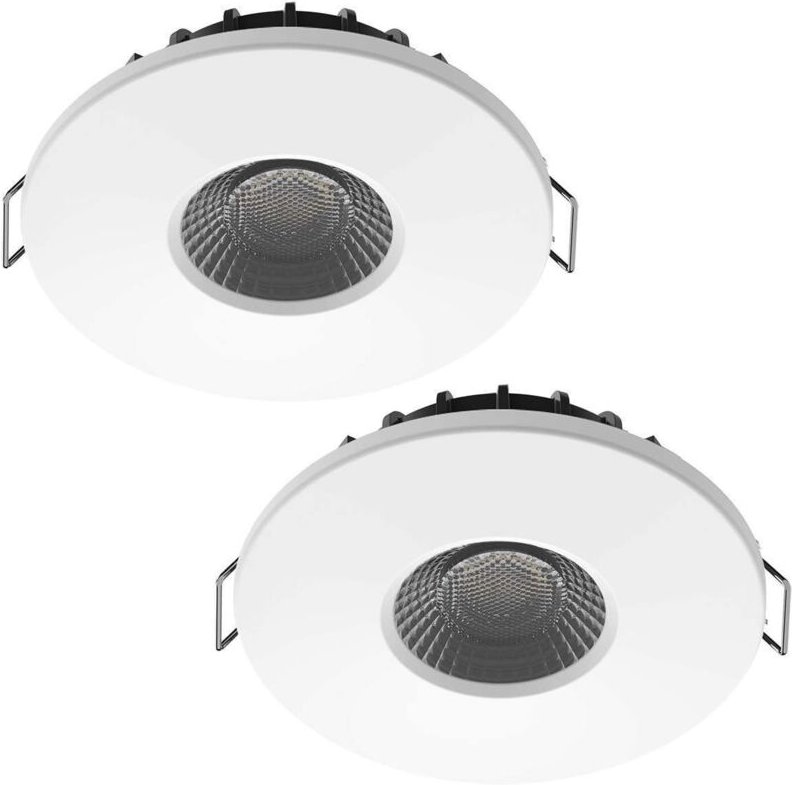 Arum Lighting - Set mit 2 LED-Einbaustrahlern 8W milan cct IP65 IK07 mit dimmbarem Transformator