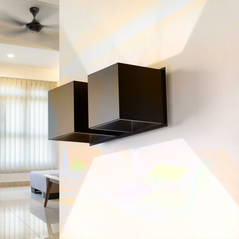 Wandlampe Up Down B:26cm 2xG9 Schwarz Metall