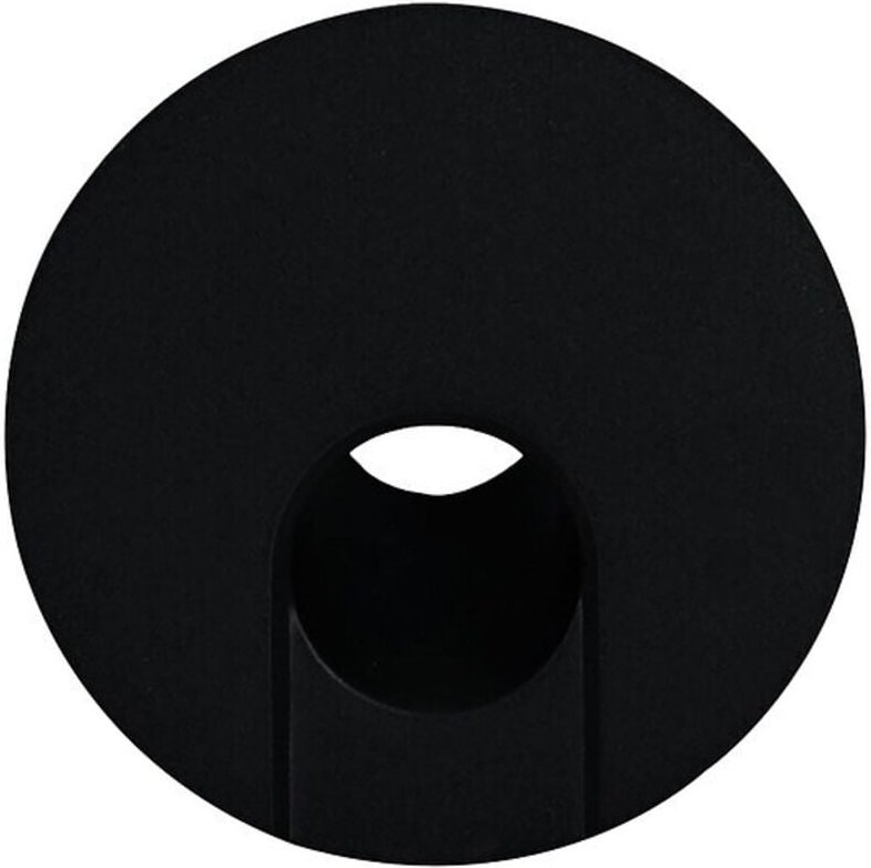 LED-Wandeinbauleuchte für Gerätedosen, rund, schwarz - 75 x 48 mm
