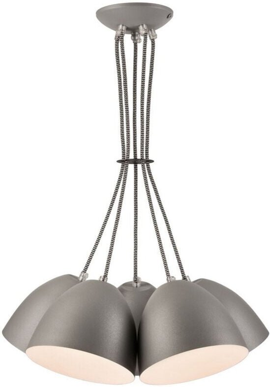 Lamkur Livia Cluster-Pendel-Deckenleuchte Silber, 5x E27