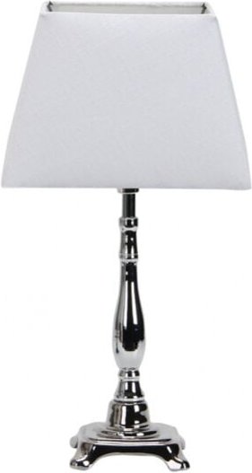 Ciclido Tischleuchte E27 Chrom Weiß - Fabrilamp