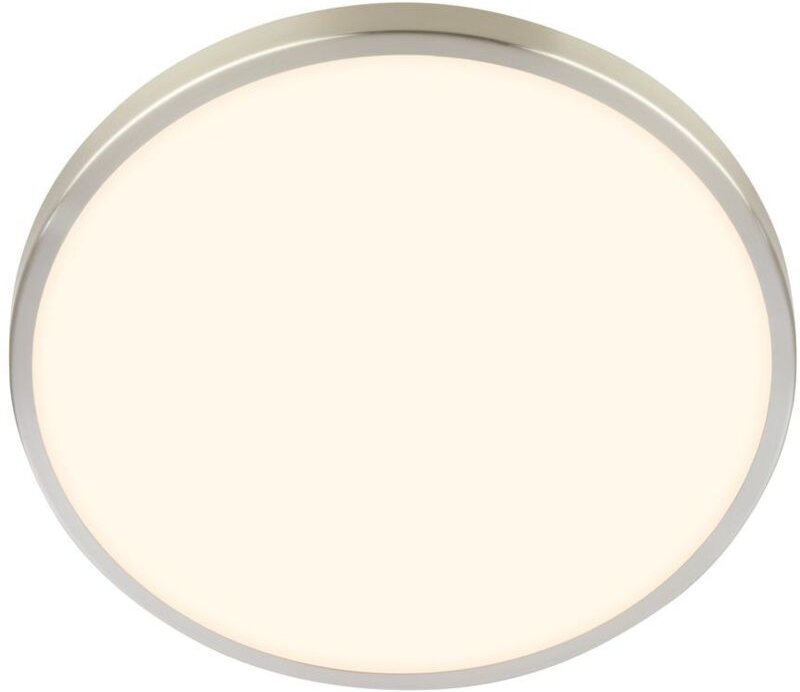 Briloner NOBRE LED Deckenlampe, Dekorblende, Warmweißes Licht, Nickel-matt, Ø33 x 6 cm