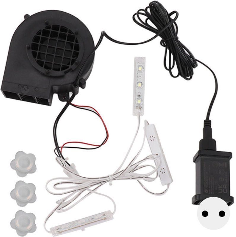 Aufblasbare Weihnachtspumpe mit 3 Sets weißer LED-Lichterketten, für die Weihnachtsdekoration im Freien, EU-Stecker 220-...