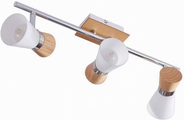 Lampenwelt - Deckenlampe 'Vivica' aus Holz für Wohnzimmer & Esszimmer von Lindby